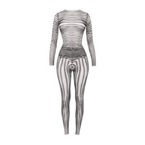 Striped Black and White Bodysuit